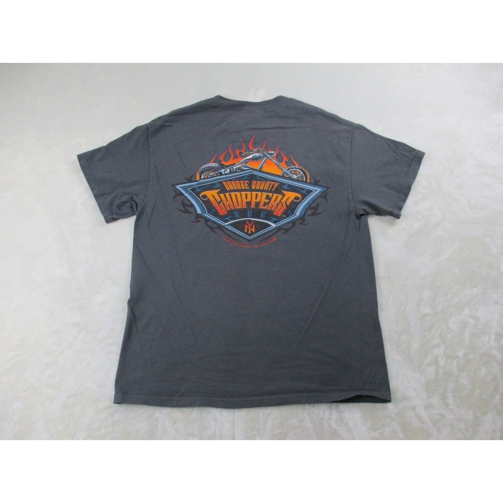 VINTAGE Orange County Choppers Shirt Mens‎ Large Gray Motorcycle Biker USA*